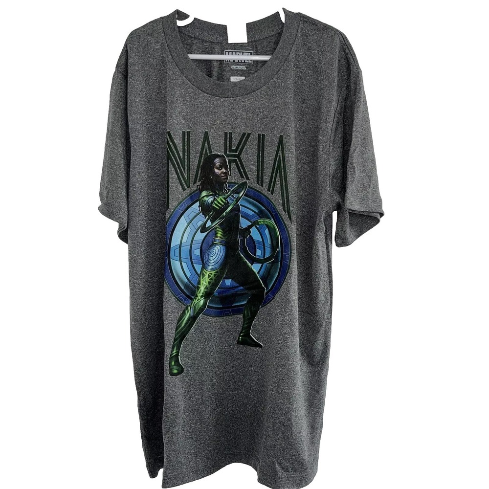 Marvel Black Panther Nakia‎ Graphic T-Shirt Youth Large Gray Wakanda Forever L - Picture 2 of 7